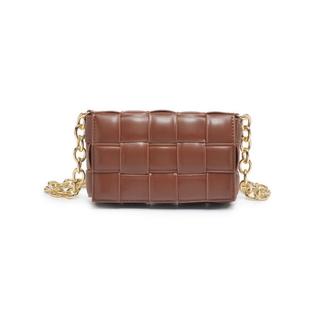 NEW - Chocolate Brown Woven Messenger Bag